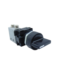 Black selector with 2 short cam positions and Valve: 3/2 NC side fittings Ø 4 mm - Aignep - ADAJUSA