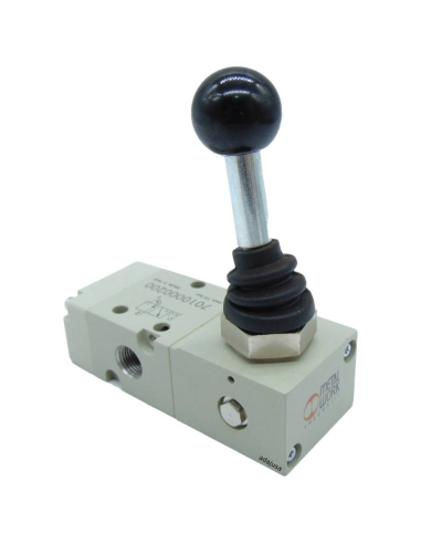 Manual lever valve 1/4 3/2 monostable lever 90 degrees - Metal Work