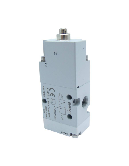Limit switch 1/8 3/2 NC servo-piloted prop pneumatic 1/8 3/2 NC monostable with spring return - Aignep| ADAJUSA | price
