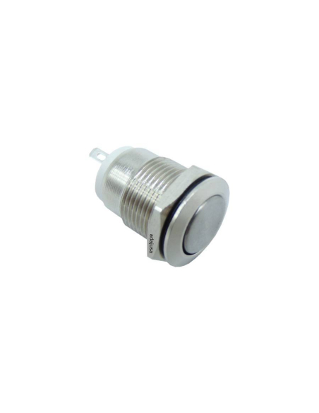 Pulsador antivandálico Ø12mm 1 NA latón niquelado