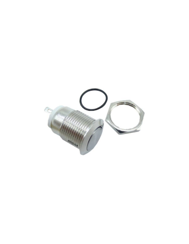 Pulsador antivandálico Ø12mm 1 NA latón niquelado