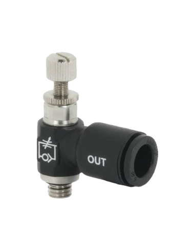 Adjustable Regulator with knob M3 tube diameter 4 for cylinder - Aignep