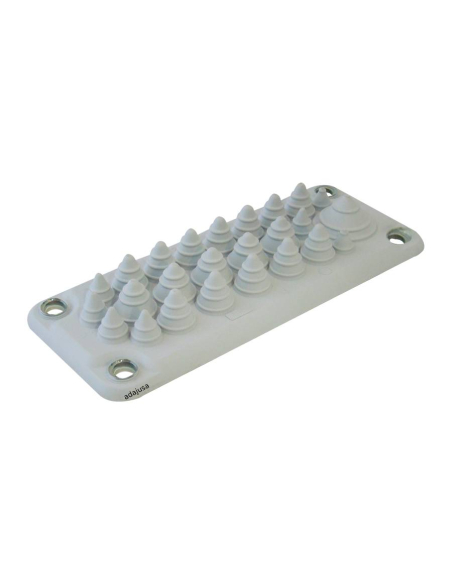Placa pasacables de 25 entradas 222x92mm para armarios eléctricos Serie TFE|ADAJUSA