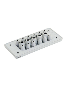 Placa pasacables de 17 entradas 127x65mm para armarios eléctricos Serie TFE | ADAJUSA
