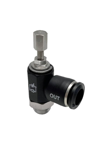 Adjustable Regulator with knob 3/8 tube diameter 12 for cylinder - Aignep