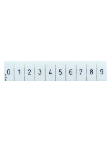 Strip of 10 markers for terminal blocks 0-9 TSKA Series