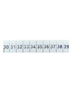 Tira de 10 señalizadores para bornas 30-39 Serie TSKA|ADAJUSA
