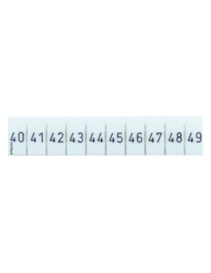 Tira de 10 señalizadores para bornas 40-49 Serie TSKA|ADAJUSA