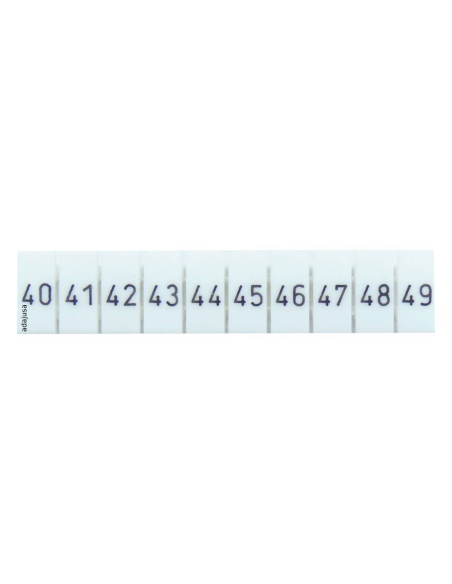 Tira de 10 señalizadores para bornas 40-49 Serie TSKA|ADAJUSA