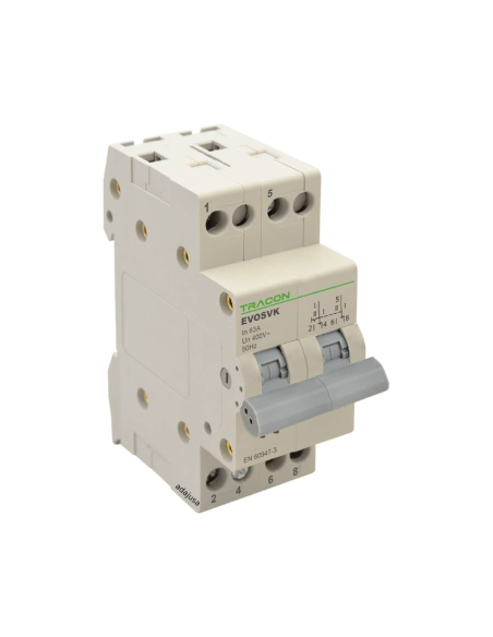 Conmutador modular 2 polos 16A Tracon | Adajusa