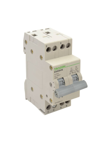 Conmutador modular 2 polos 63A Tracon | Adajusa