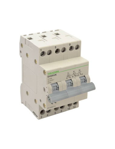 Conmutador modular 3 polos 63A Tracon | Adajusa