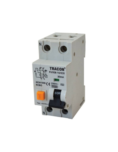 Magnetotérmico diferencial 25A 300mA Clase AC  - Tracon