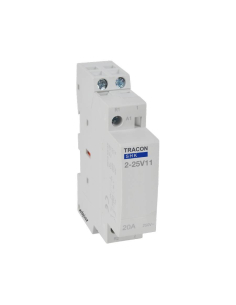 Contactor modular 25A 2Polos abiertos 24Vac Tracon | Adajusa