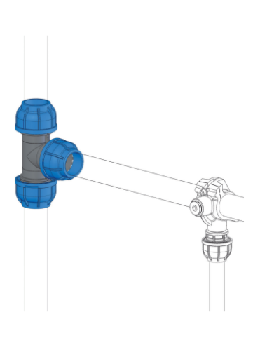 T- union fitting diameter 32mm Sicomat | ADAJUSA | price