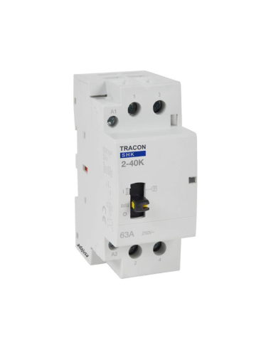 Contactor modular 40A 2Polos abiertos 230Vac - Tracon  | Adajusa