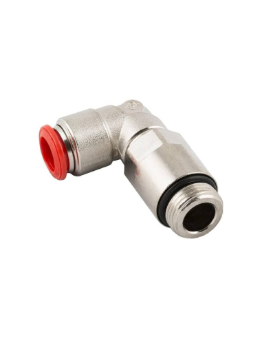 Racor codo orientable cilíndrico prolongado 1/4 tubo 8mm Serie 50000 - Aignep | Adajusa