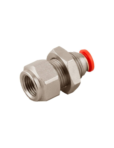 Racor pasamuros hembra diámetro 1/8  4 Serie 50000 - Aignep | Adajusa