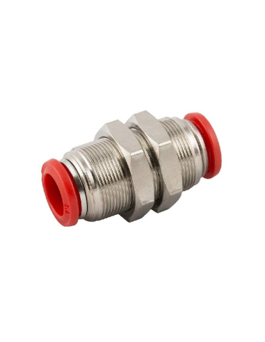 Racor recto intermedio pasamuros diámetro 14mm Serie 50000 - Aignep | Adajusa
