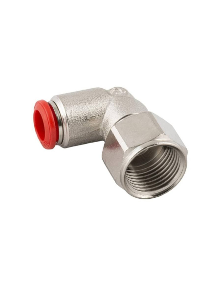 Female cylindrical adjustable elbow fitting 3/8 tube 10mm Series 50000 - Aignep | ADAJUSA