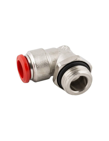 Racor codo orientable cilíndrico macho 1/2  tubo 10mm Serie 50000 - Aignep