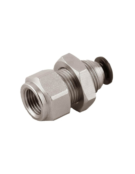 Racor pasamuros hembra  1/8  tubo 8mm Serie 55000 - Aignep | Adajusa