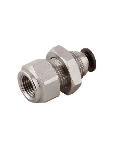 Racor pasamuros hembra  3/8  tubo 10mm Serie 55000 - Aignep | Adajusa