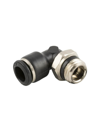 Male tapered swivel elbow fitting (short) 1/8 pipe 6mm Series 55000 - Aignep