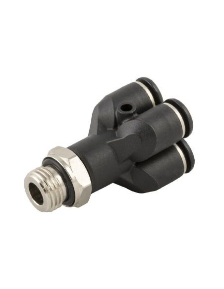 Double Y fitting inlet 1/4 and outlet diameter 4mm Series 55000 - Aignep: ADAJUSA