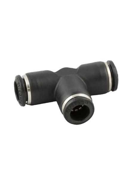 Racor T intermedio tubo entrada 6mm y salidas tubo 4mm instantáneo Serie 55000 - Aignep |Adajusa