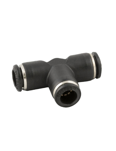 Intermediate T-fitting 4mm tube inlet and 8mm tube outlets instantaneous 55000 series - Aignep