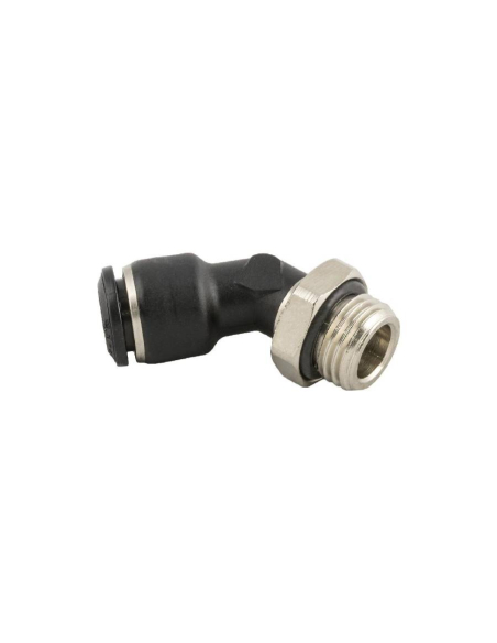 Racor codo 45 orientable cilíndrico macho 1/4 tubo 12mm Serie 55000 - Aignep | Adajusa