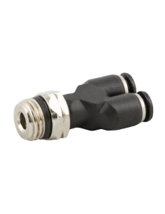 Racor Y orientable macho cónico short