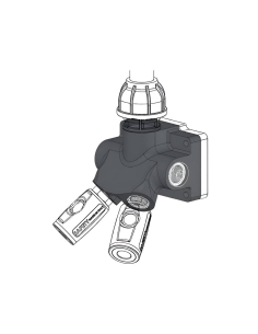 Repartidor poliamida y aluminio 4 salidas entrada hembra 3/4 - Sicomat|ADAJUSA 2