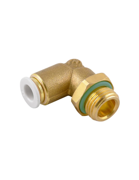 Male cylindrical adjustable elbow fitting 3/8 6mm tube for food and drinking water use Series 59000 FOOD - Aignep | ADAJUSA