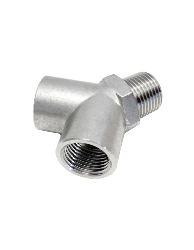 Y branch fitting at 90º central male 1/2 INOX Series 62000 - Aignep