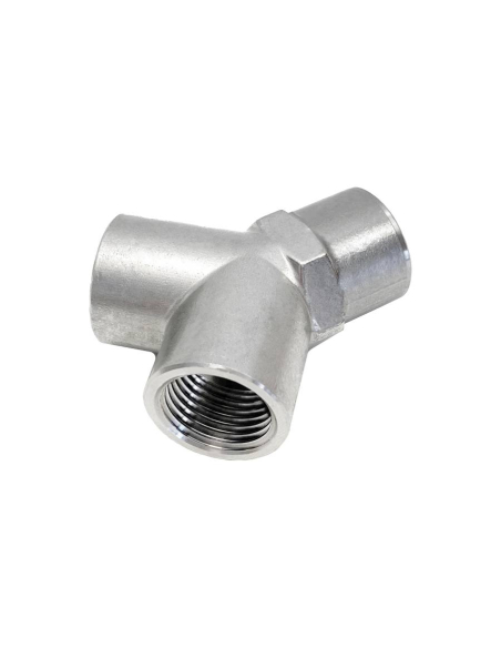Y branch fitting at 90º female 3/8 INOX Series 62000 - Aignep | ADAJUSA