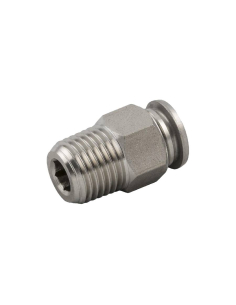 Automatic straight fitting 3/8 tube 12mm INOX Series 60000 - Aignep | ADAJUSA