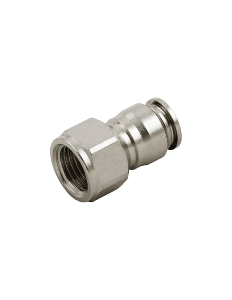 Straight female fitting 1/4 tube 6mm INOX Series 60000 - Aignep | ADAJUSA