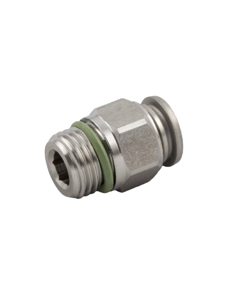 Racor recto macho 1/4 tubo 8mm INOX Serie 60000 - Aignep|adajusa