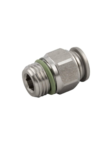 Straight male fitting 1/2 tube 14mm INOX Series 60000 - Aignep