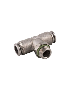 Racor T orientable macho cilíndrico 1/4 tubo 8mm uso alimentario Serie 70000 FOOD GRADE - Aignep | Adajusa