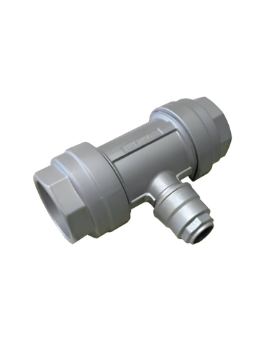 Aluminum T-fitting for condensate drain diameter 63mm downpipe 20mm - Aignep