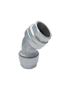 Racor de unión en codo a 45º aluminio diámetro 50mm - Aignep|adajusa