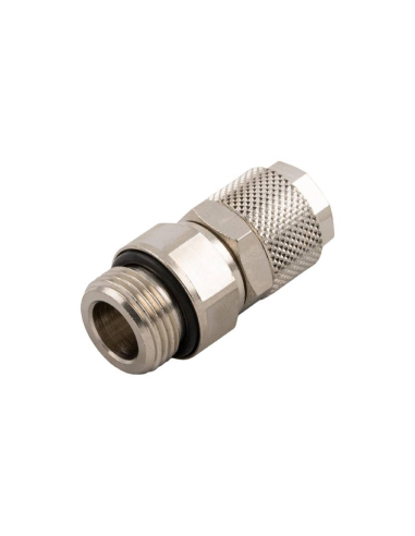 Adjustable straight cylindrical male fitting 1/4 tube 8/6 Series 1000 - Aignep