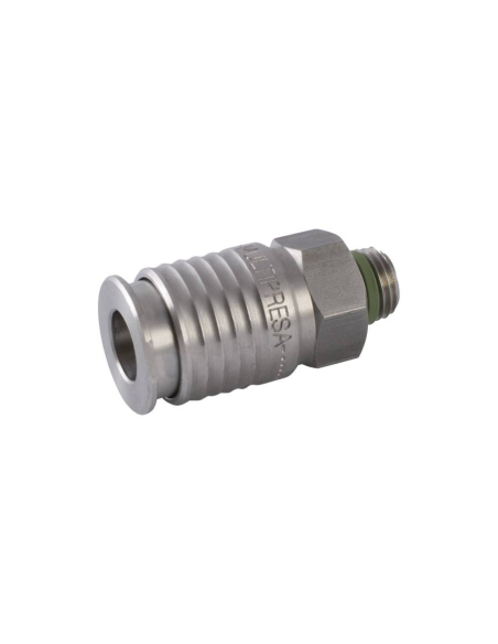 Short male quick connector 1/4 INOX universal series - Aignep | ADAJUSA