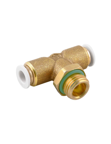 Adjustable cylindrical male T fitting 1/8 6mm tube for food and drinking water use Series 59000 FOOD - Aignep