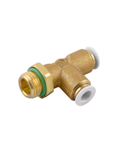 Racor T rosca lateral macho 1/8 tubo 6mm uso alimentario y agua |adajusa