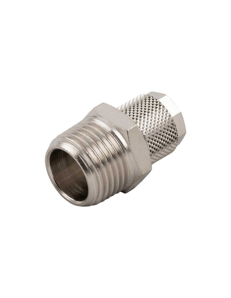 Racor recto macho cónico 3/8 tubo 12/10 Serie 1000 - Aignep | Adajusa