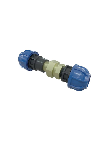 Straight fitting with connection 3 pieces 3/4 diameter 25mm - Sicomat